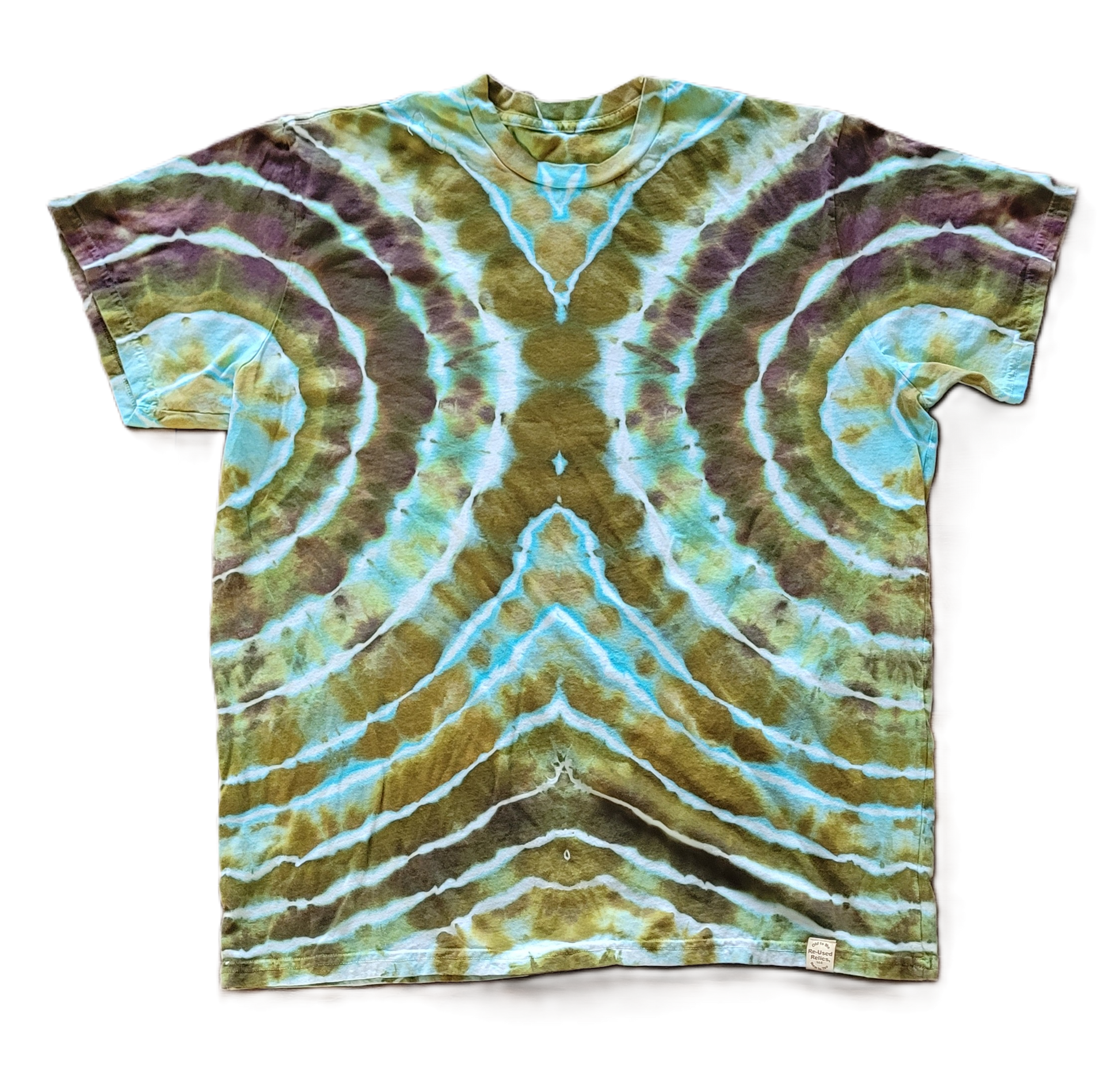 Artisan forest green and plum tie-dye