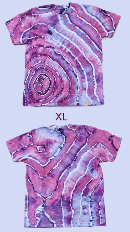 Amethyst Rings Tie-Dye T-Shirt - Adult, Unisex - Re-Used Relics