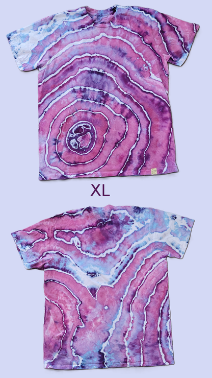 Amethyst Rings Tie-Dye T-Shirt - Adult, Unisex - Re-Used Relics