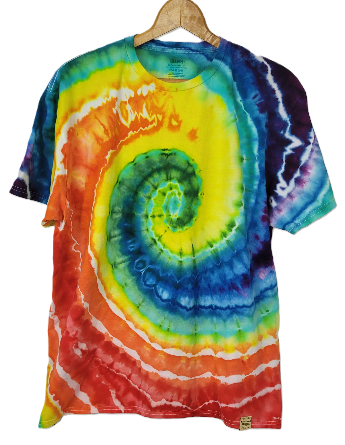 The Verdant Vortex Tie-Dye T-Shirt – Adult, Unisex, Size XL