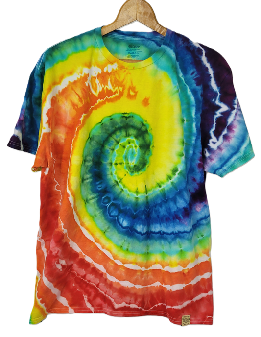 The Verdant Vortex Tie-Dye T-Shirt – Adult, Unisex, Size XL