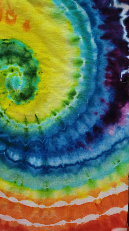The Verdant Vortex Tie-Dye T-Shirt – Adult, Unisex, Size XL