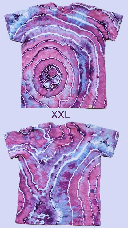 Amethyst Rings Tie-Dye T-Shirt - Adult, Unisex - Re-Used Relics
