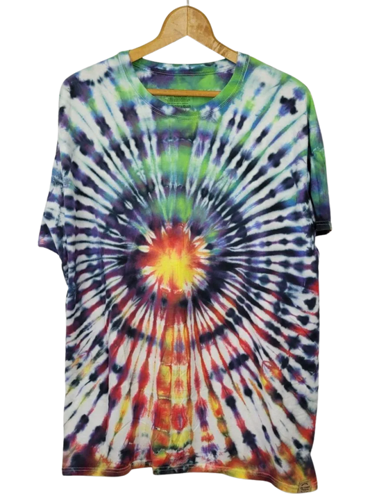 Earth and Sun Wig-Wag Tie-Dye T-Shirt - Adult, Unisex, Size 2XL