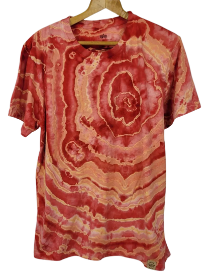 Upcycled Reversed Geode Tie-Dye T-Shirt - Adult, Unisex, Size L
