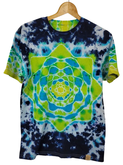 Cool Mandala Front with a Spine Back Tie-Dye T-Shirt - Adult, Unisex, Size M
