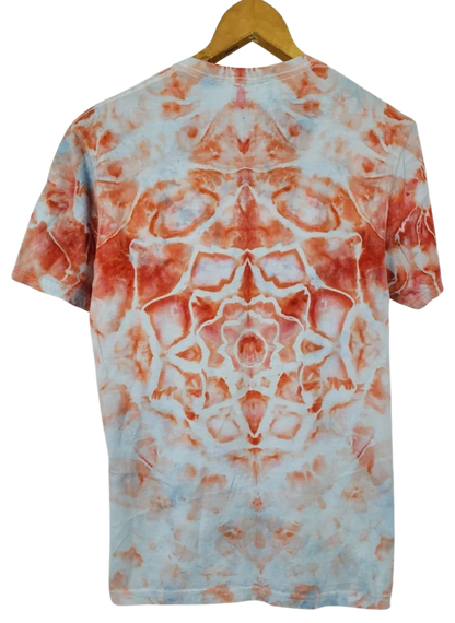 Fading Orange Mandala Tie-Dye T-Shirt - Adult, Unisex Size M