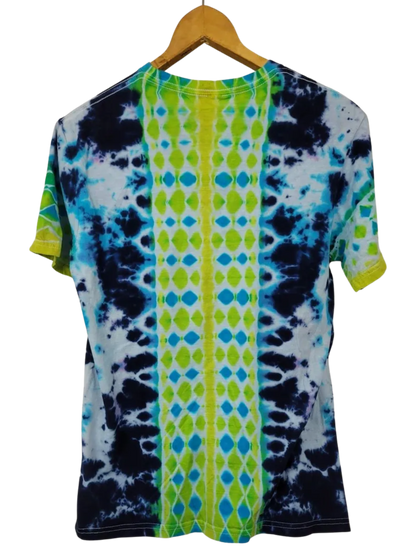 Cool Mandala Front with a Spine Back Tie-Dye T-Shirt - Adult, Unisex, Size M