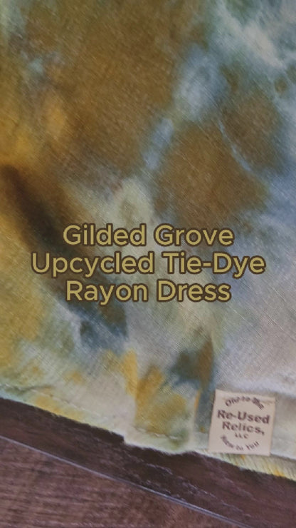Gilded Grove Upcycled Rayon Dress - Adult, Ladies, Size S