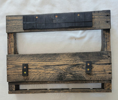 Wooden Wine Rack back on a light gray background